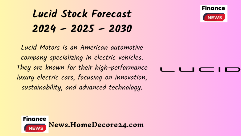 Lucid Stock Forecast 2024 - 2025 - 2030